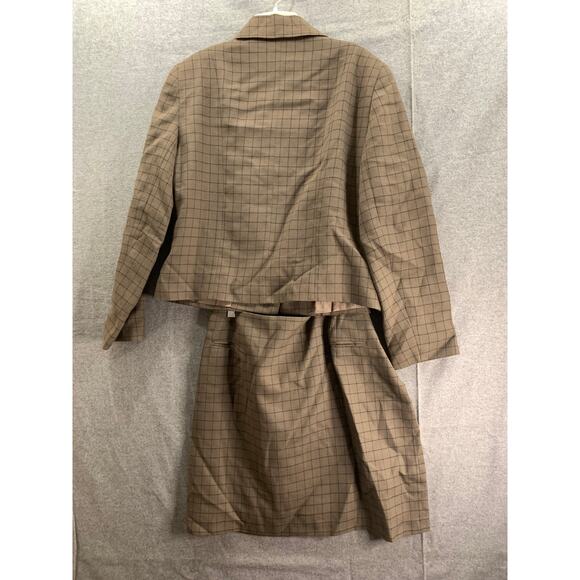 For Pete's Sake Suits Womens Size 14 Brown Formal Top Blazer and Skirt - Picture 2 of 7